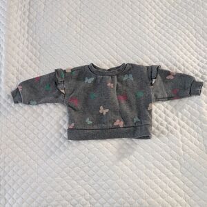 Carter's Multicolor Butterfly Gray Sweatshirt